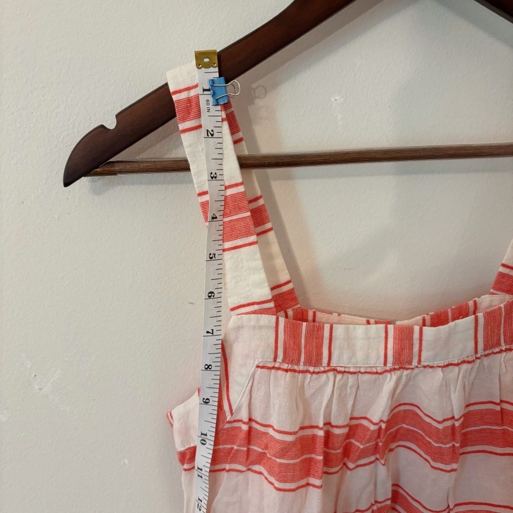 Loft Red & White Striped Babydoll Style Tank Top - Size S - Picture 7 of 9